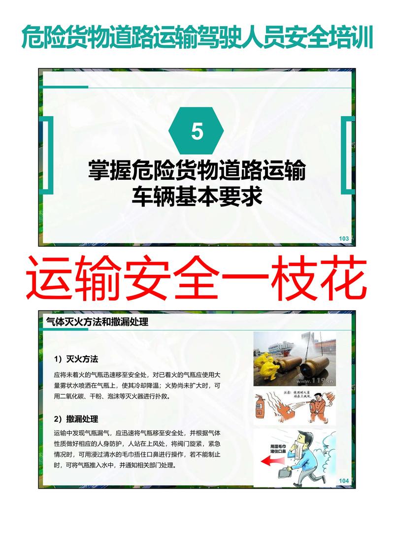 危險貨物道路運輸駕駛人員安全培訓課件